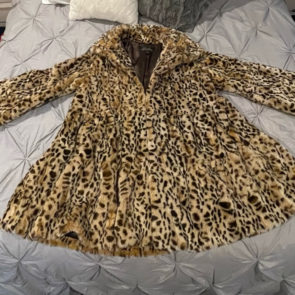 Fabulous Furs Leopard Print Teddy Jacket